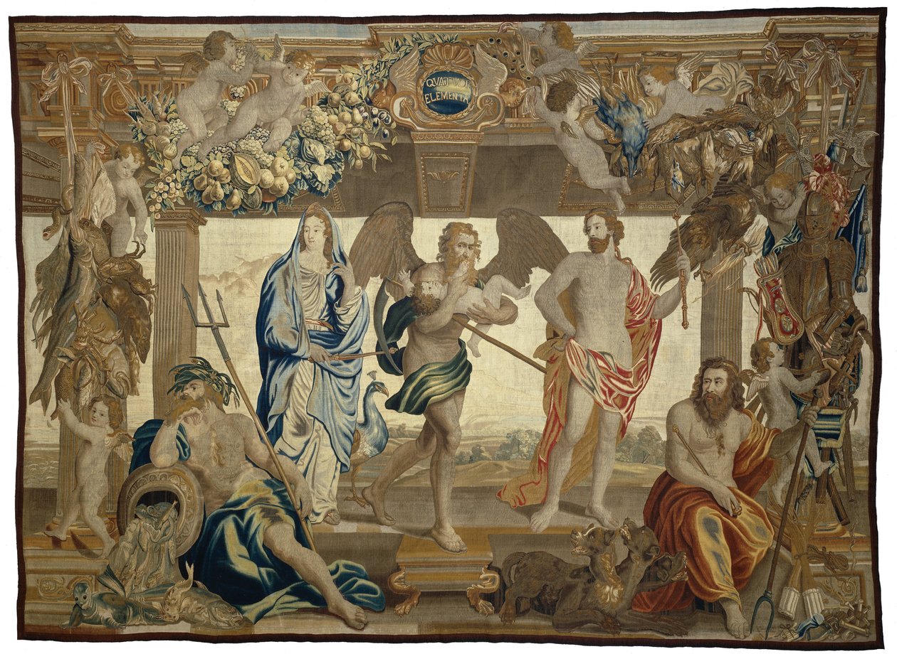 Os quatro elementos e o tempo Os meses, estações, elementos, dia e noite (título da série) de Everaert Leyniers