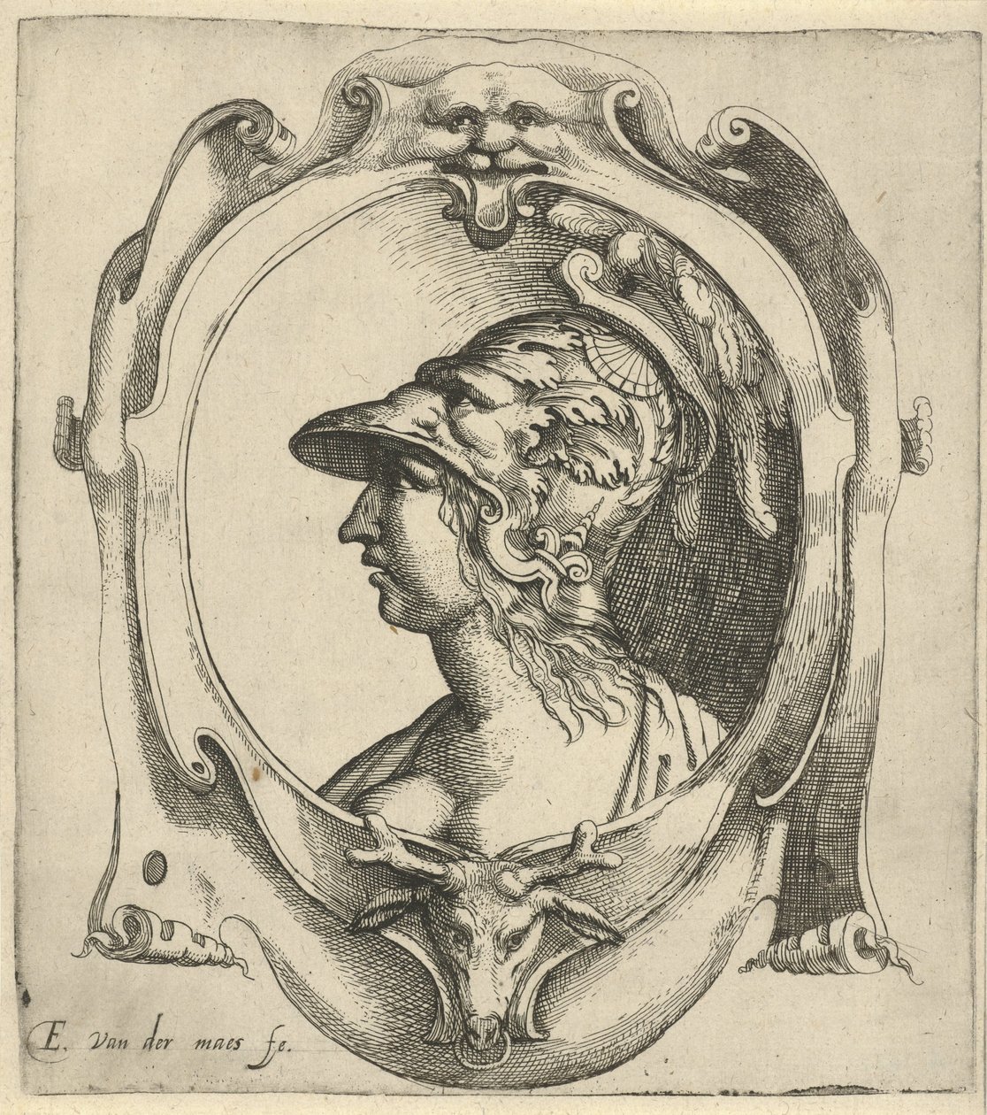 Busto de jovem com capacete de Everard Crynsz. van der Maes