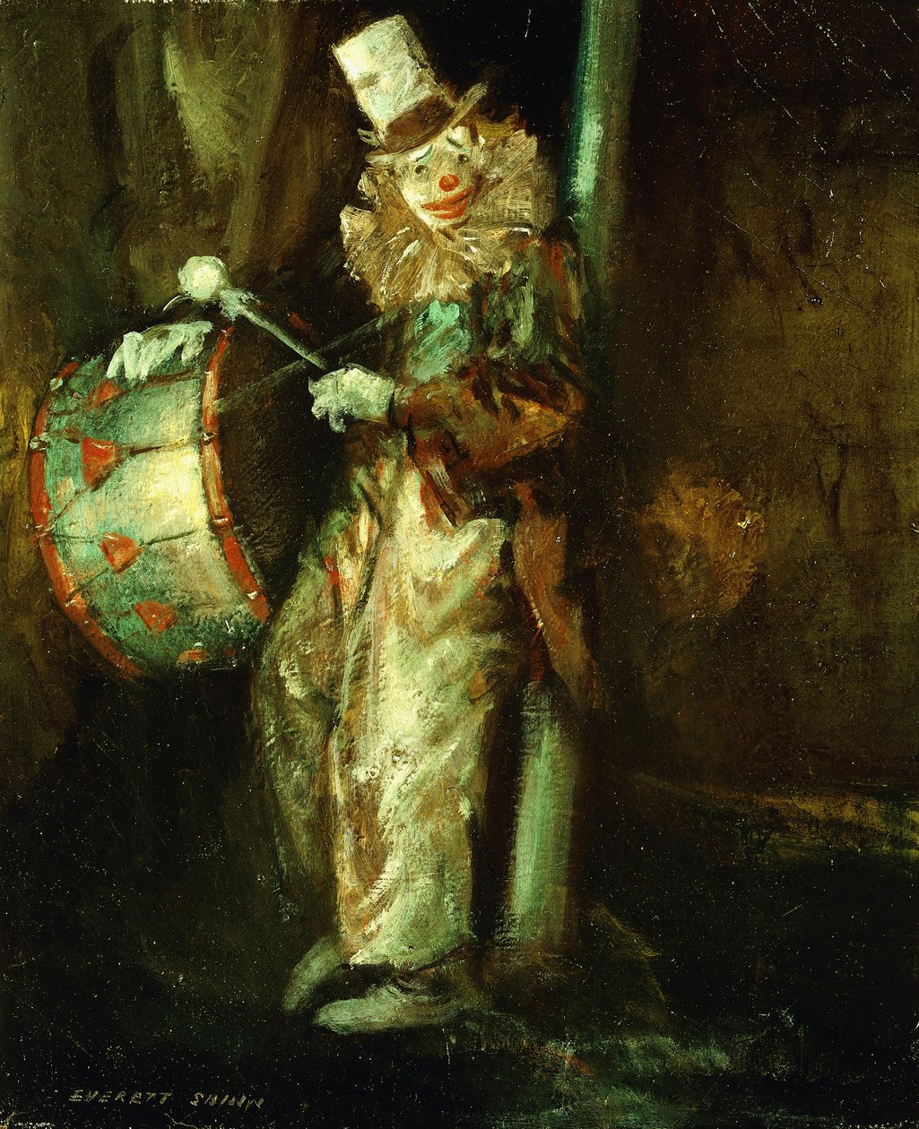 Palhaço com tambor de Everett Shinn