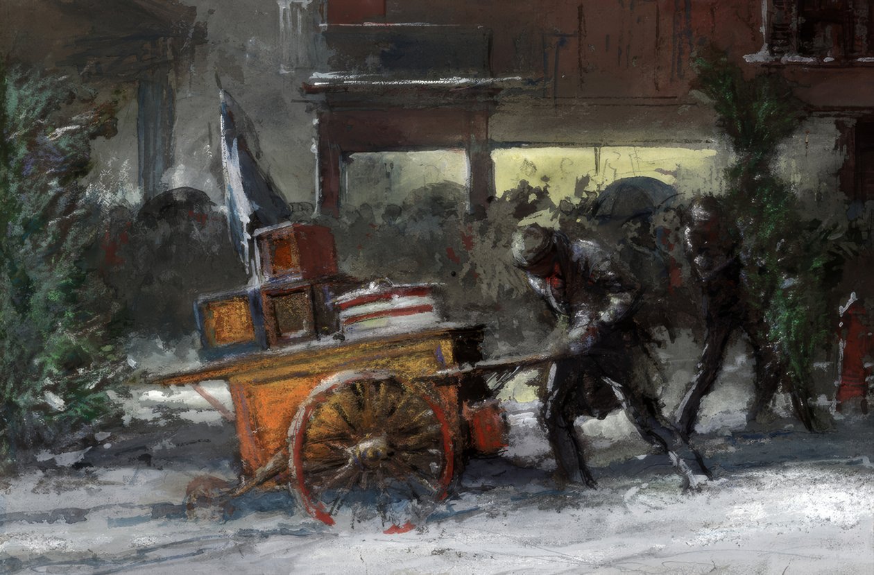 NYC, 14th Street na época do Natal de Everett Shinn