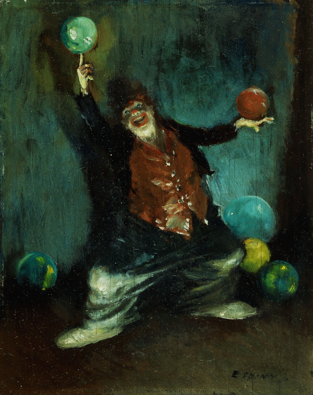 O palhaço malabarista de Everett Shinn