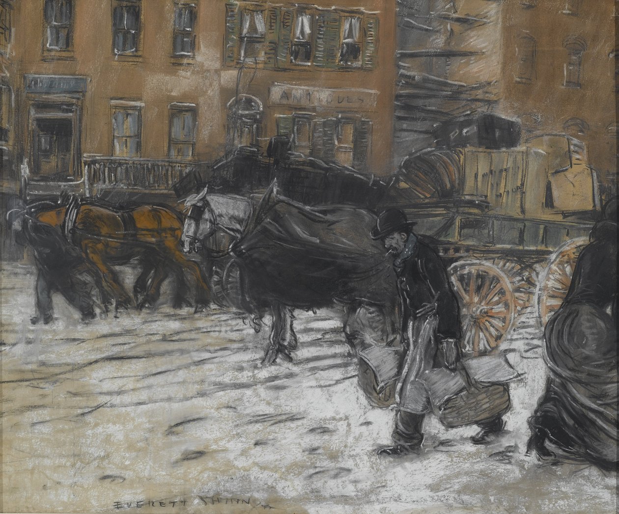 inverno na 21st Street, Nova Iorque de Everett Shinn