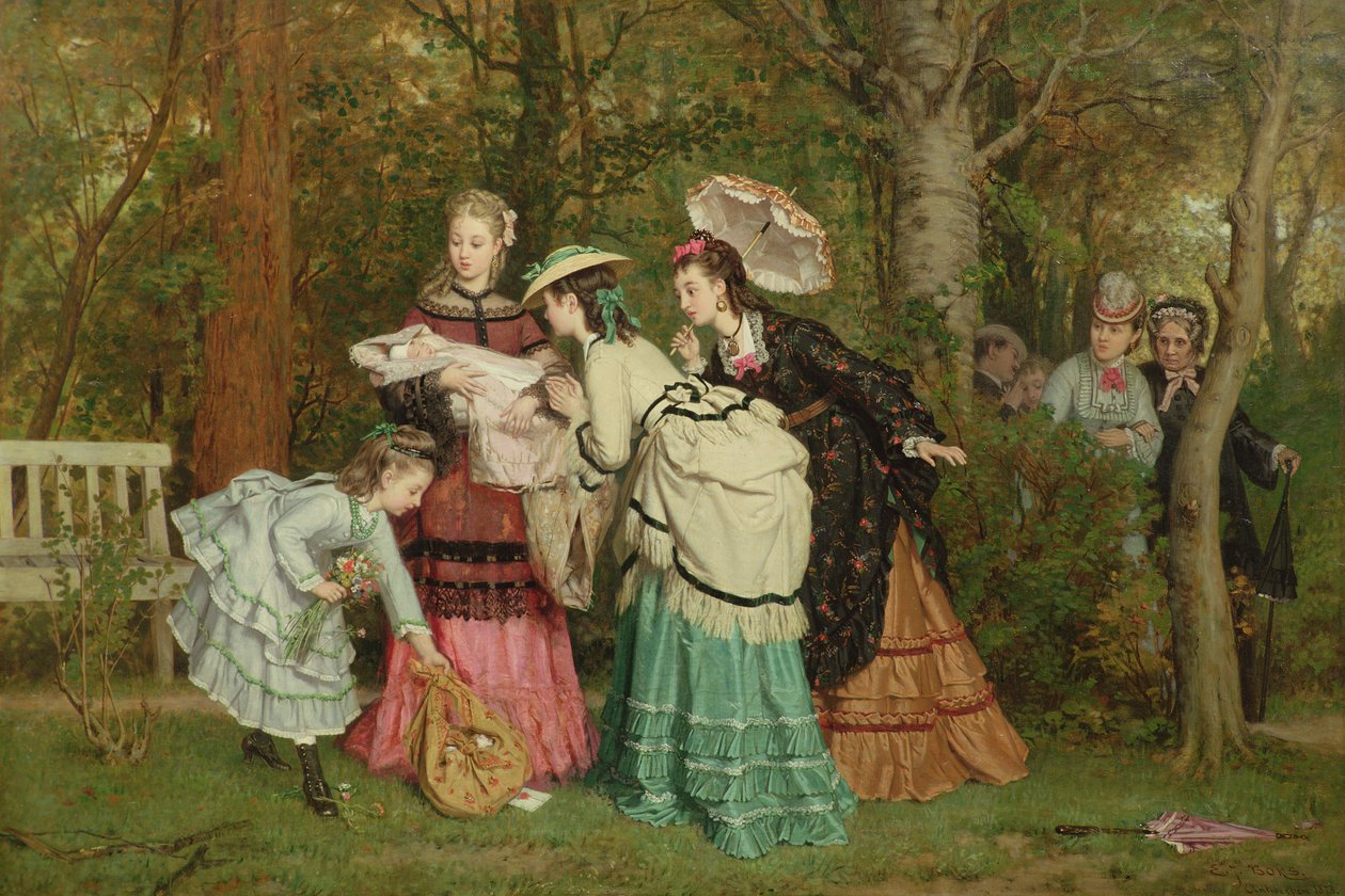 Admirando o bebê, Antuérpia 1873 de Evert Jan Boks