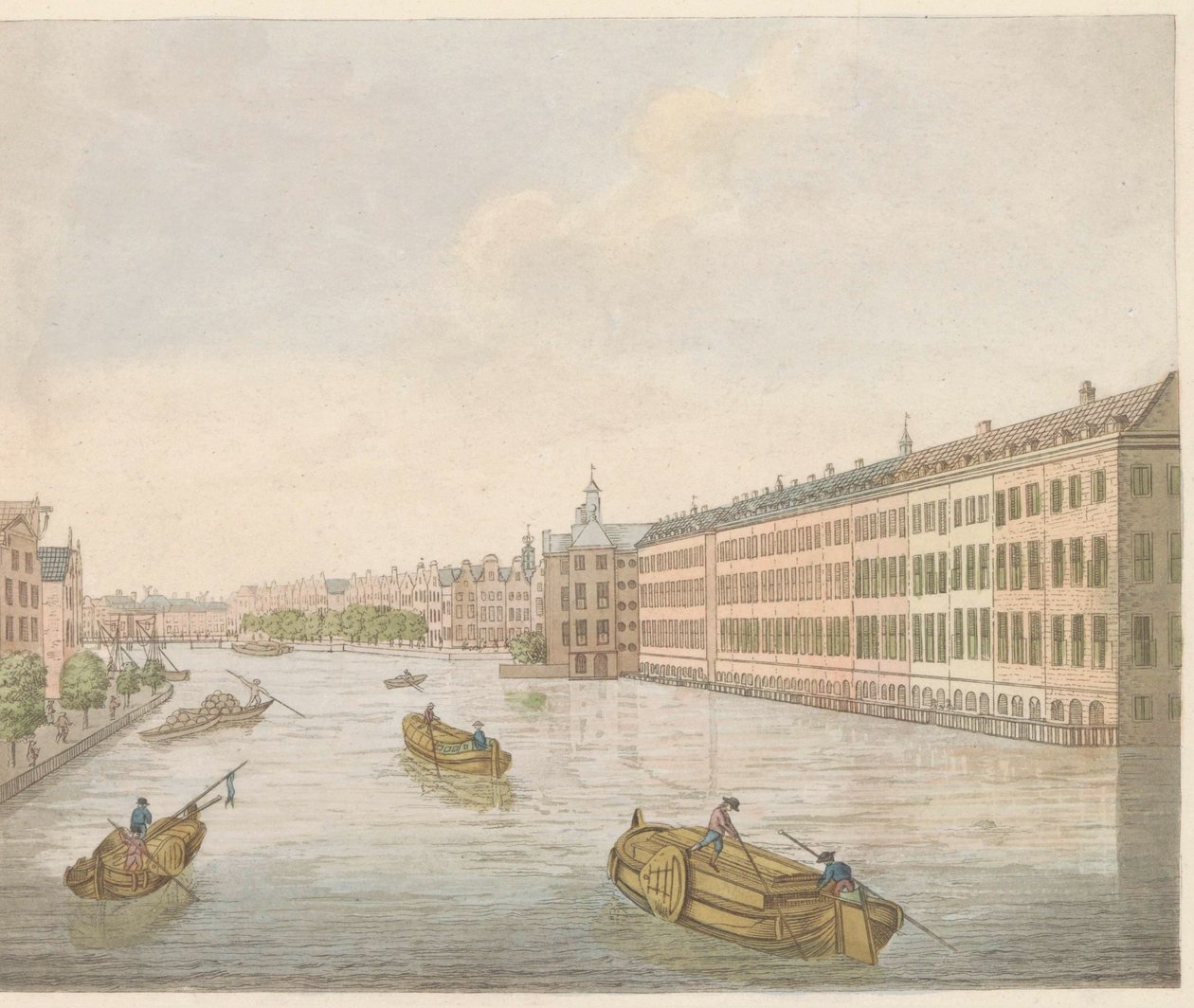 Vista do Binnen-Amstel, cerca de 1810-1813 Vue du Blaauwe-Brug, prêmio de l