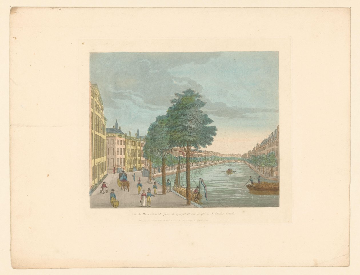 Vista da Herengracht perto de Spiegelstraat em Amesterdão
Vue du Heere-Gracht, prise du Spiegel-Straat jusqu