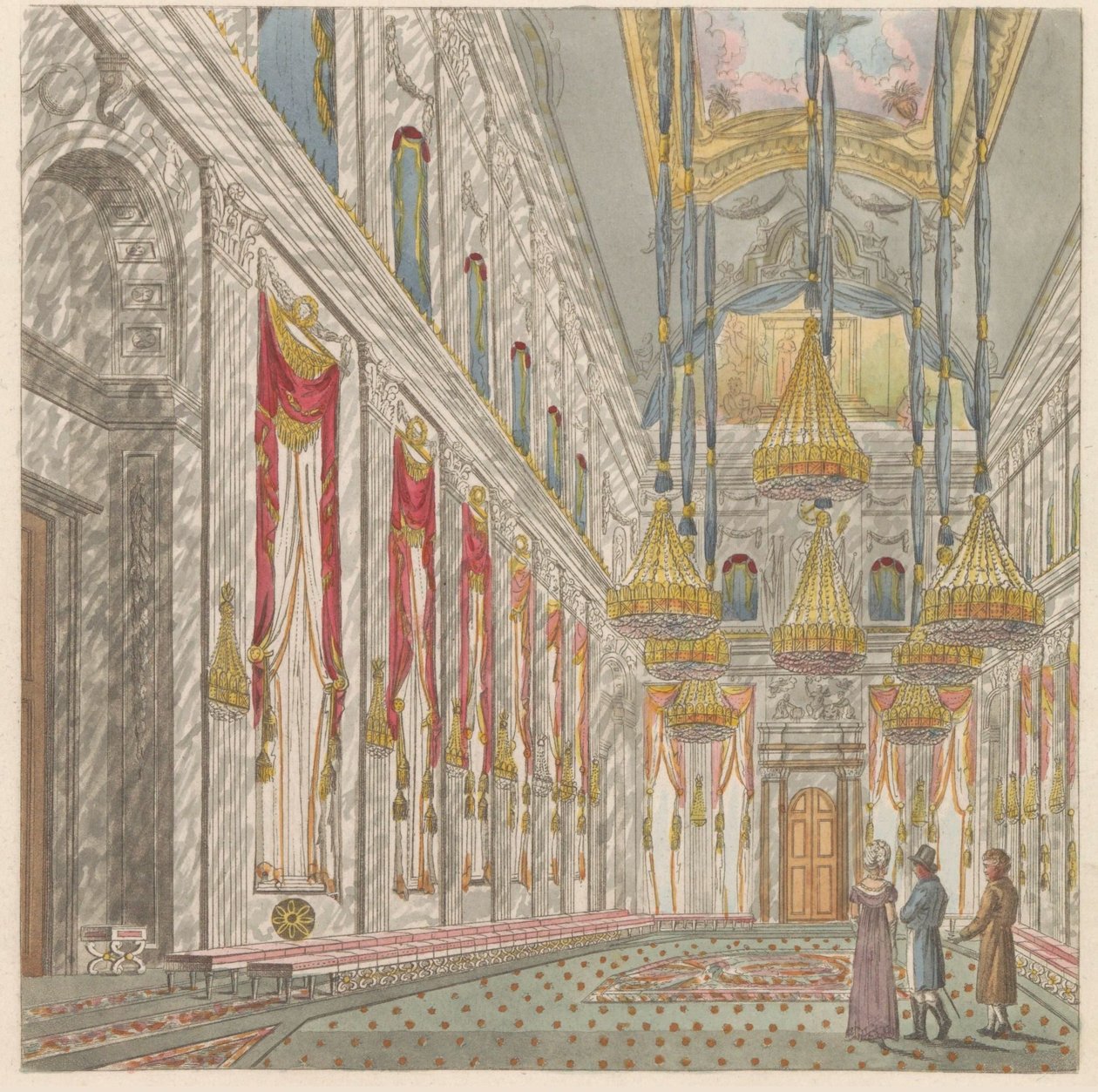Interior do Palácio Real na Praça da Barragem, c. 1810-1813
Vue de l