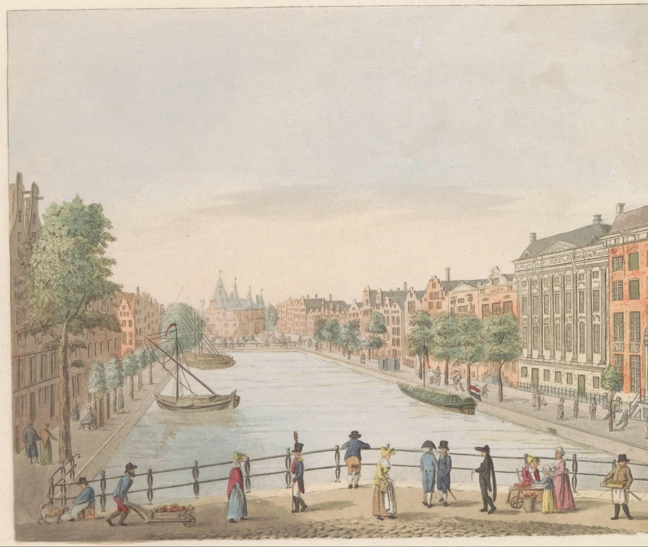 Kloveniersburgwal te Amsterdam, ca. 1810-1813
Vista da Kloveniers Burgwal e Trip