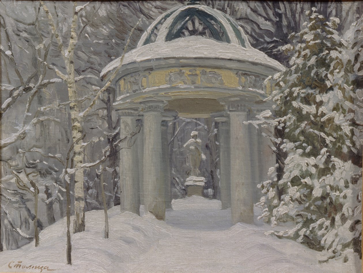 Gazebo na propriedade de Naydenov, 1923 de Evgeni Ivanovich Stolitsa