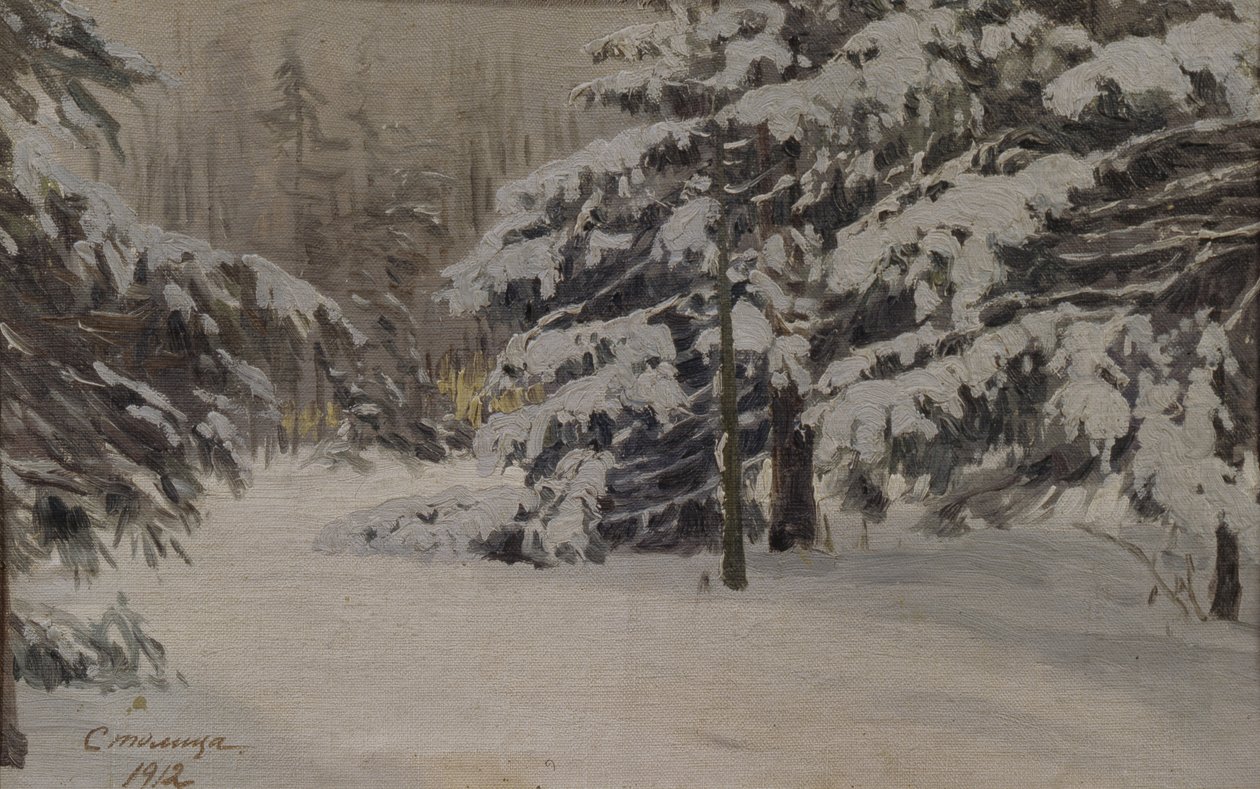 Inverno nas ilhas de São Petersburgo, 1912 de Evgeni Ivanovich Stolitsa