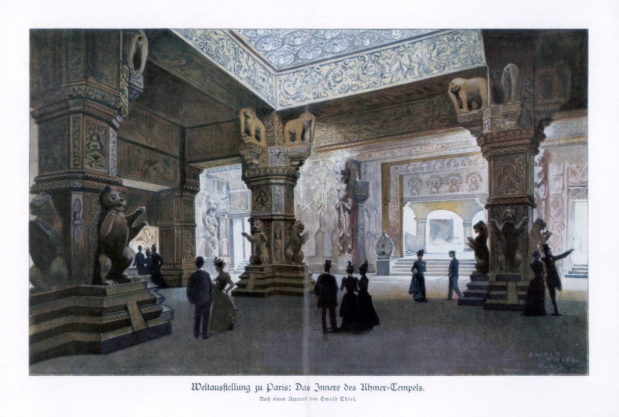 Templo Khmer, Exposição Mundial de Paris, 1889, 1900. de Ewald Thiel
