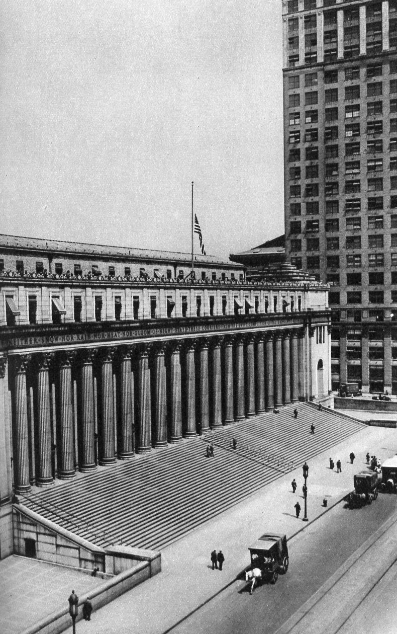 James Farley Post Office building, Nova Iorque, EUA, c1930s. de Ewing Galloway