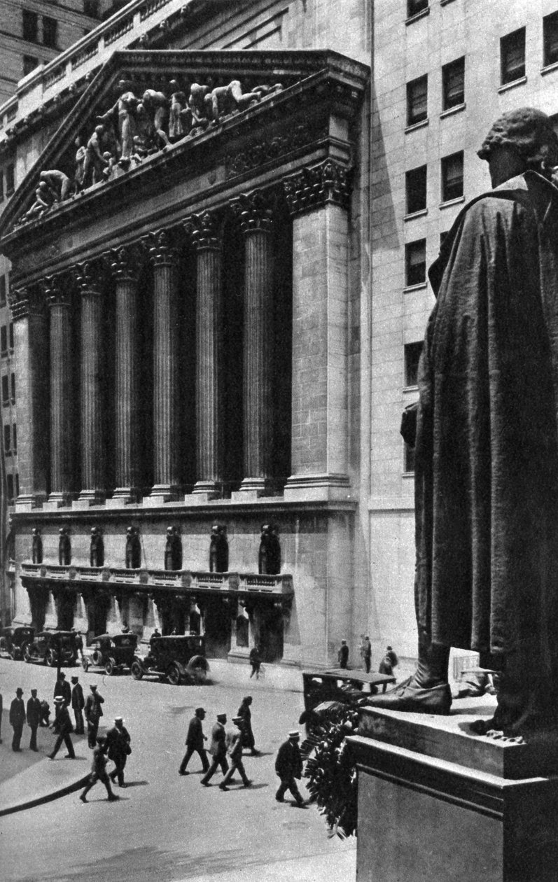 Bolsa de Nova York, Cidade de Nova York, EUA, c1930s de Ewing Galloway