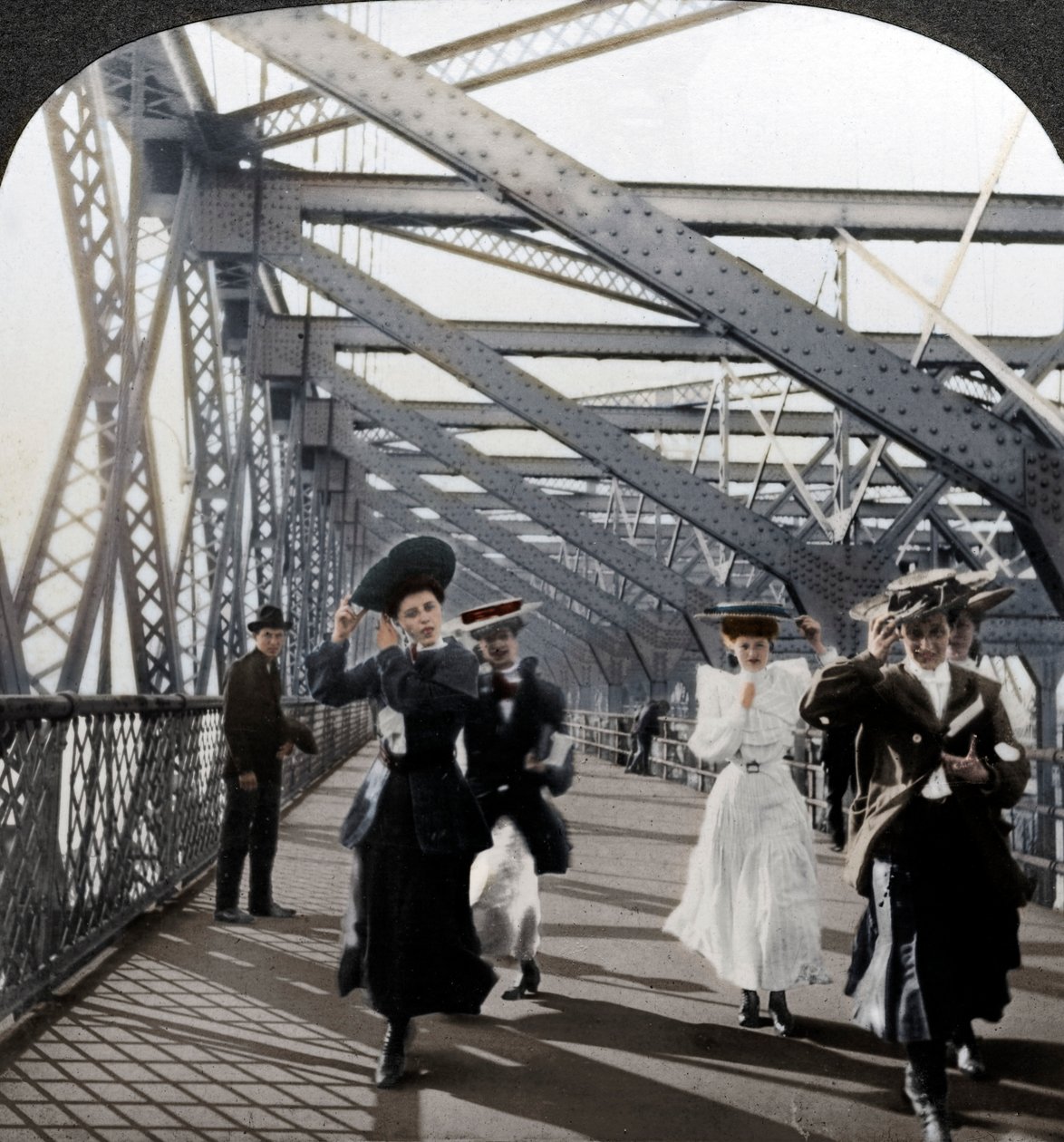 O passeio, ponte de Williamsburg, Nova York, EUA, c1900s de Excelsior Stereoscopic Tours