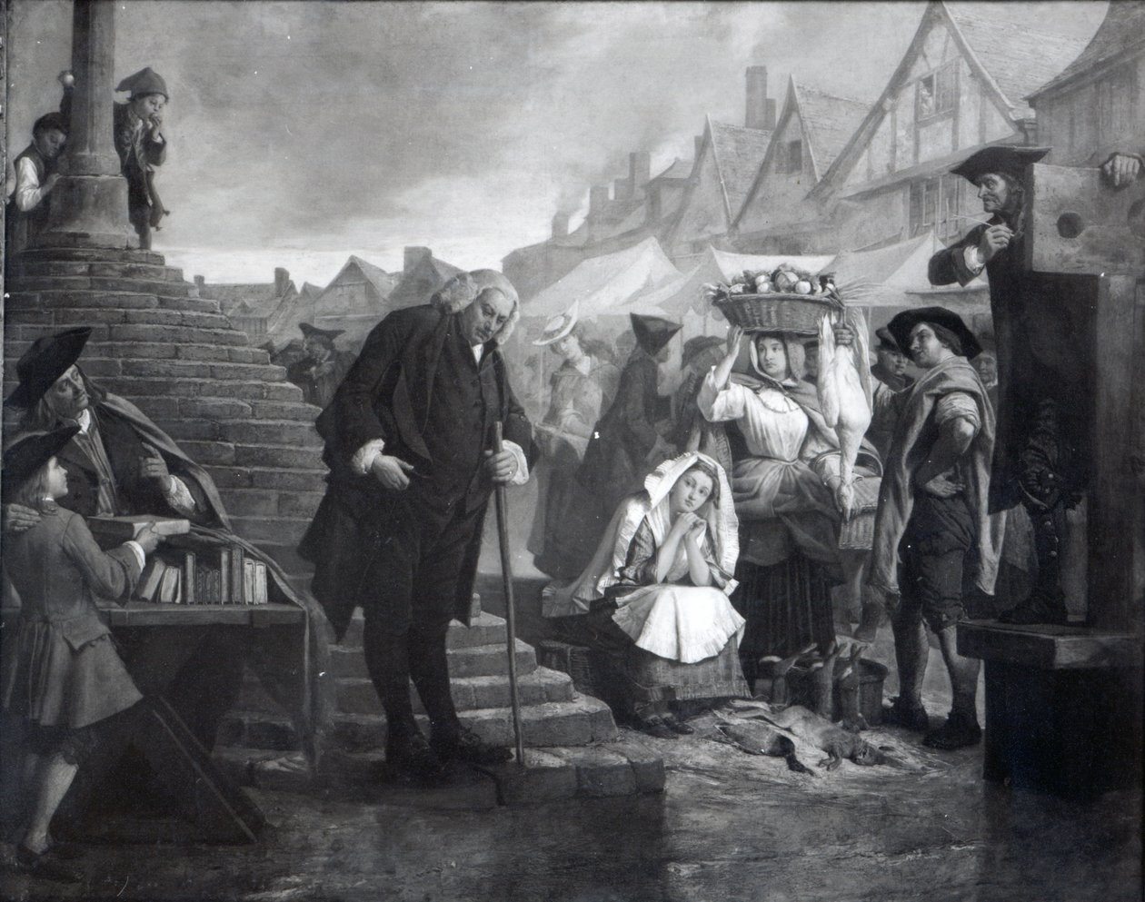 Dr. Johnson fazendo penitência no mercado de Uttoxeter, 1869 de Eyre Crowe