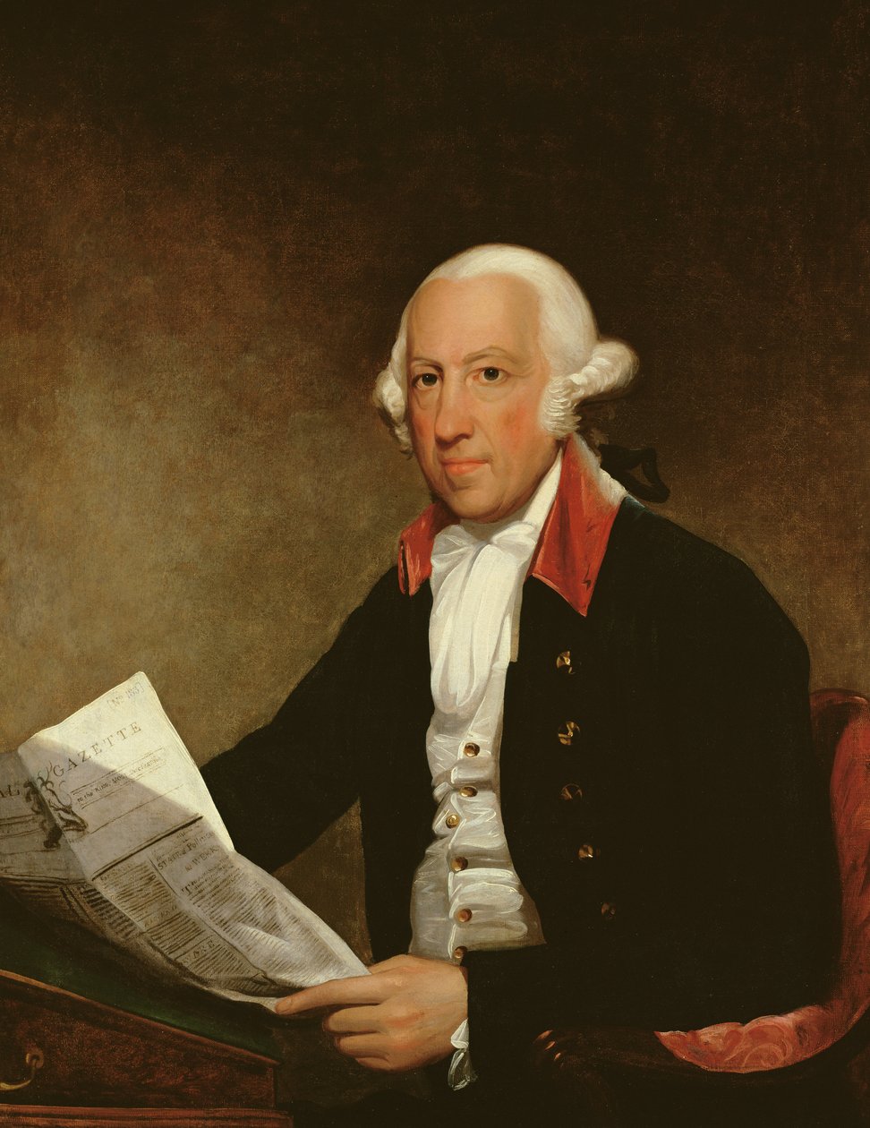 Retrato de James Rivington depois de uma pintura de Gilbert Stuart (1755-1828), 1806 de Ezra Ames