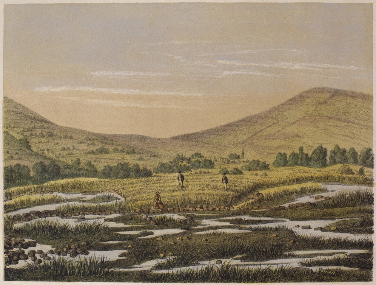 Águas termais de Cajamarca, ilustração de &39;Geografia del Peru&39; por Mariano, Felipe Paz Soldan (1821-86) 1863 de F. Delamare