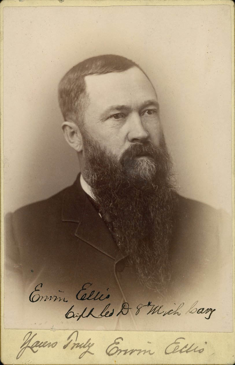 Erwin Ellis, Capitão, Companhia D, 8ª Cavalaria de Michigan (União). de F.D. Guild