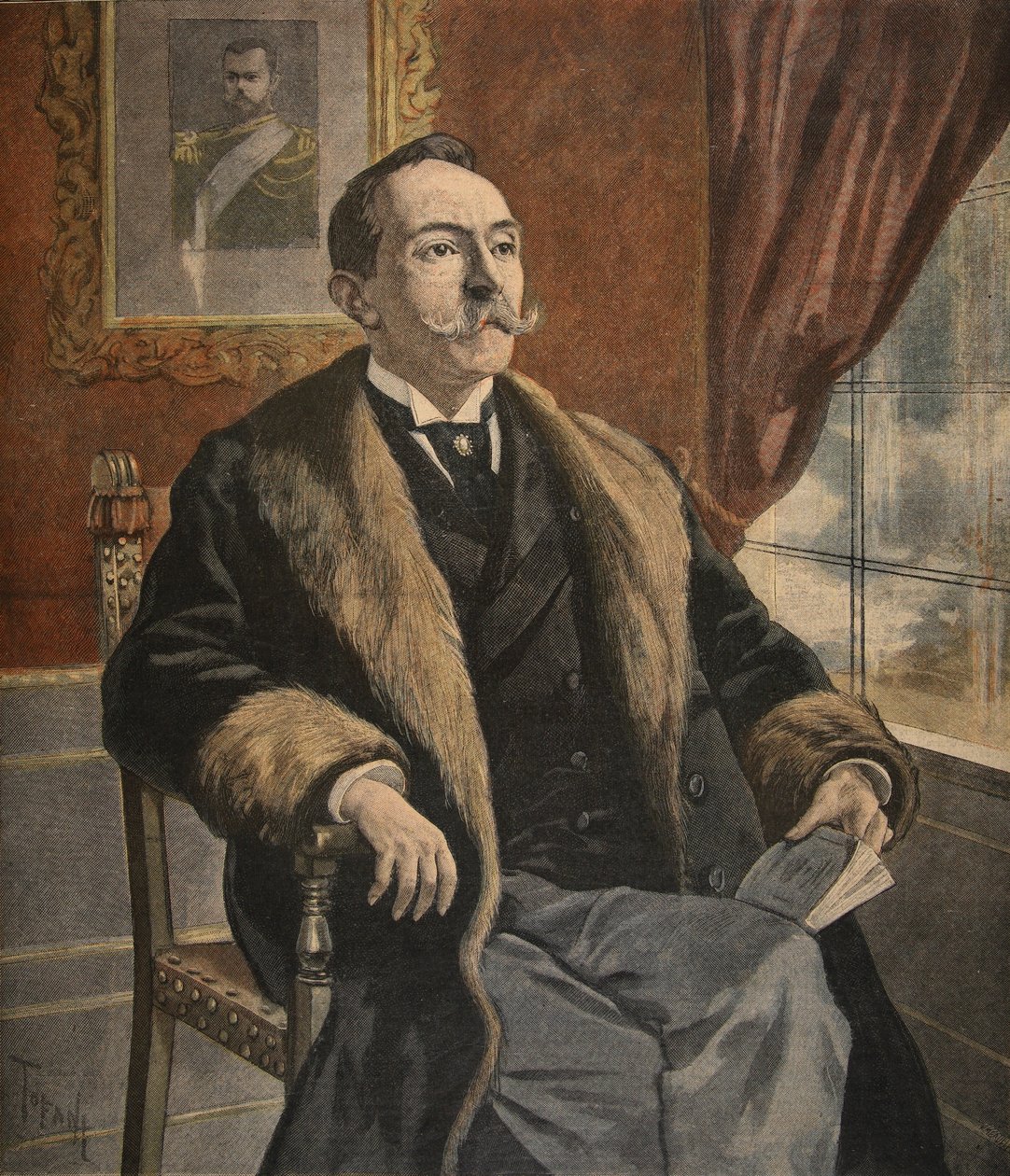 O embaixador russo, ilustração de &39;Le Petit Journal: Suplemento illustre&39;, 9 de janeiro de 1898 de F.L. and Tofani, Oswaldo Meaulle