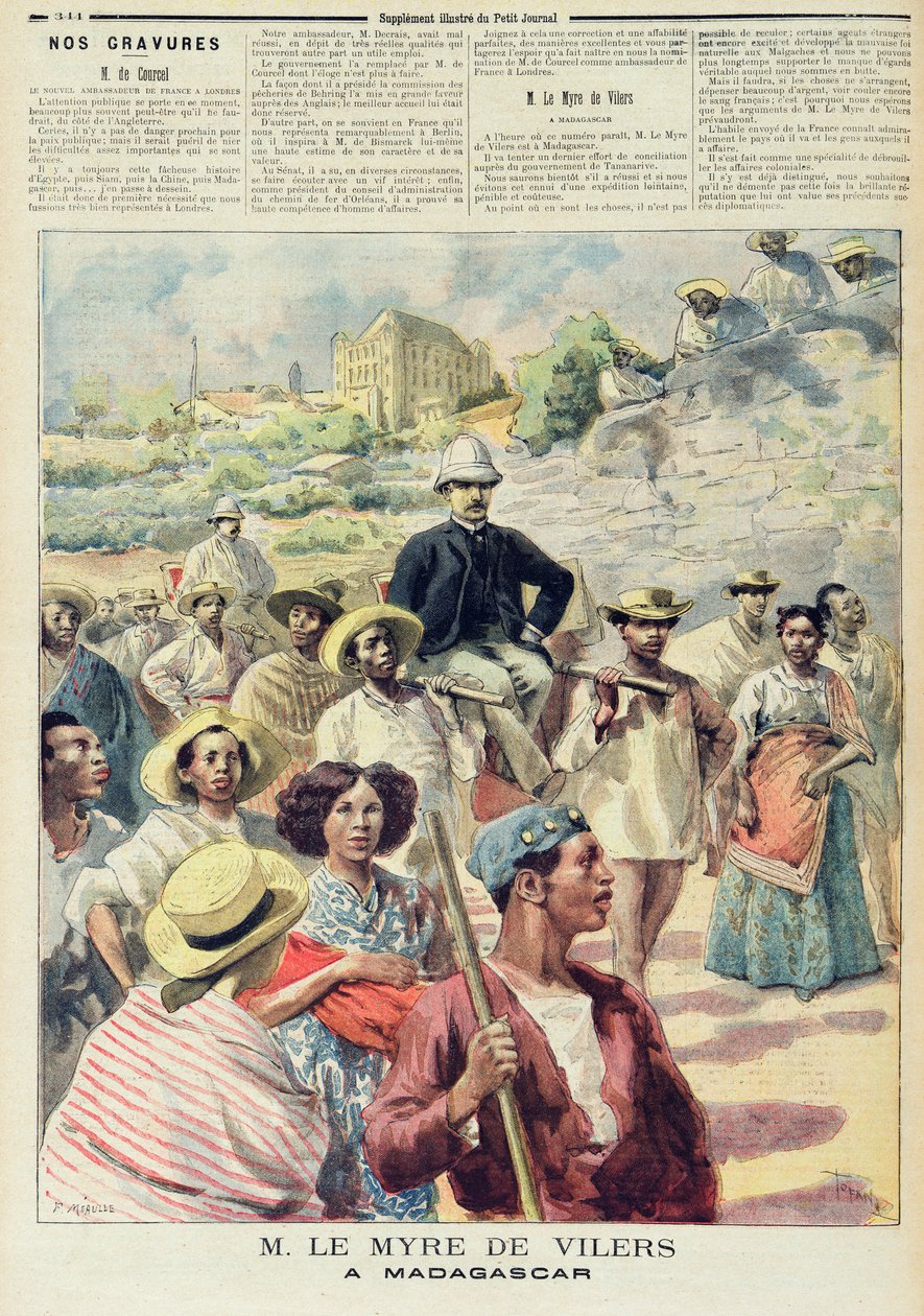 M. le Myre de Vilers em Madagascar, ilustração do 