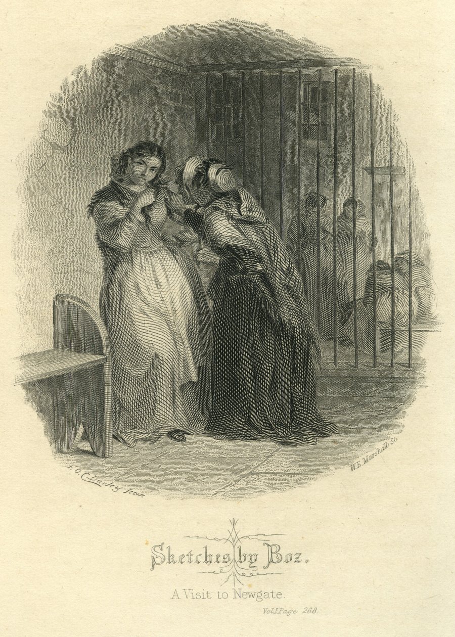 Esboços de Boz - Uma visita a Newgate de F.O.C. and McRae, C. John Darley