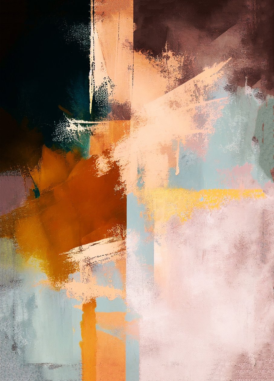 Fundo abstrato, Pintura a óleo, decoração de quarto, impressões de arte de parede a pedido de F. Abderrahim
