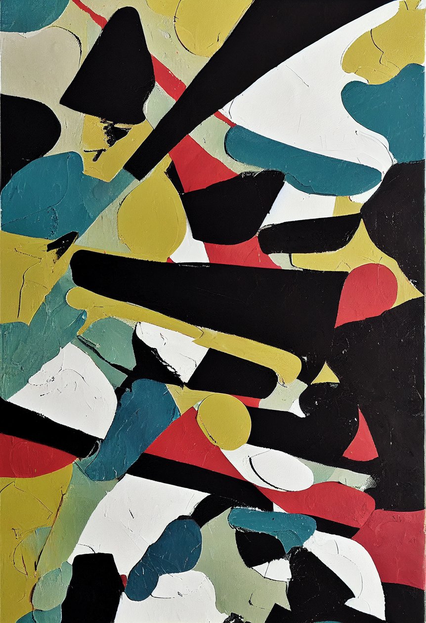 Pinceladas abstractas expressivas, pintura moderna, impressões de arte em tela online de F. Abderrahim