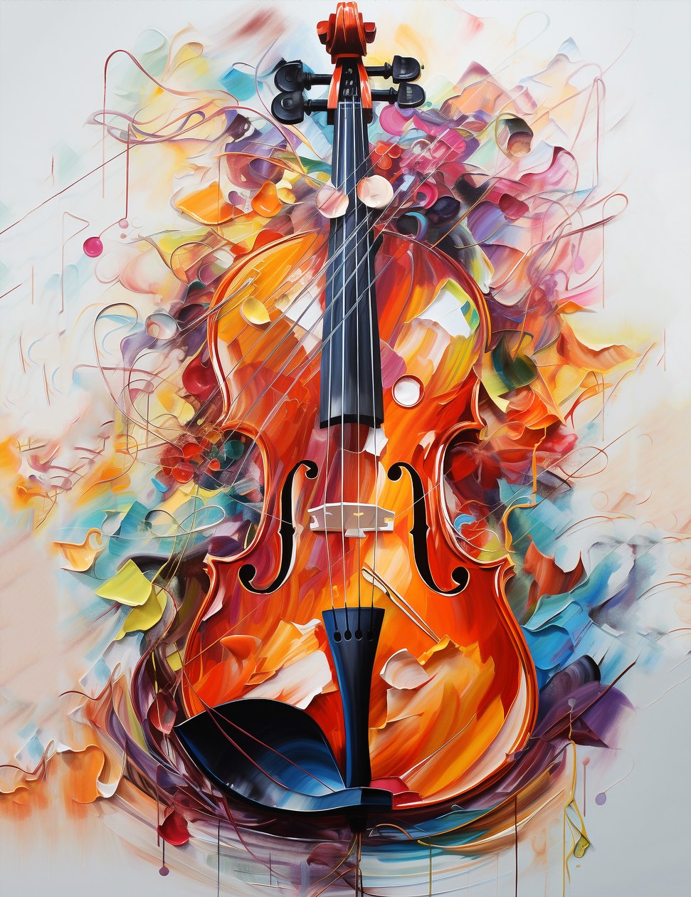 Venda de pintura bonita de violino, decoração de impressão de arte de parede, decoração de impressão de arte de parede de F. Abderrahim
