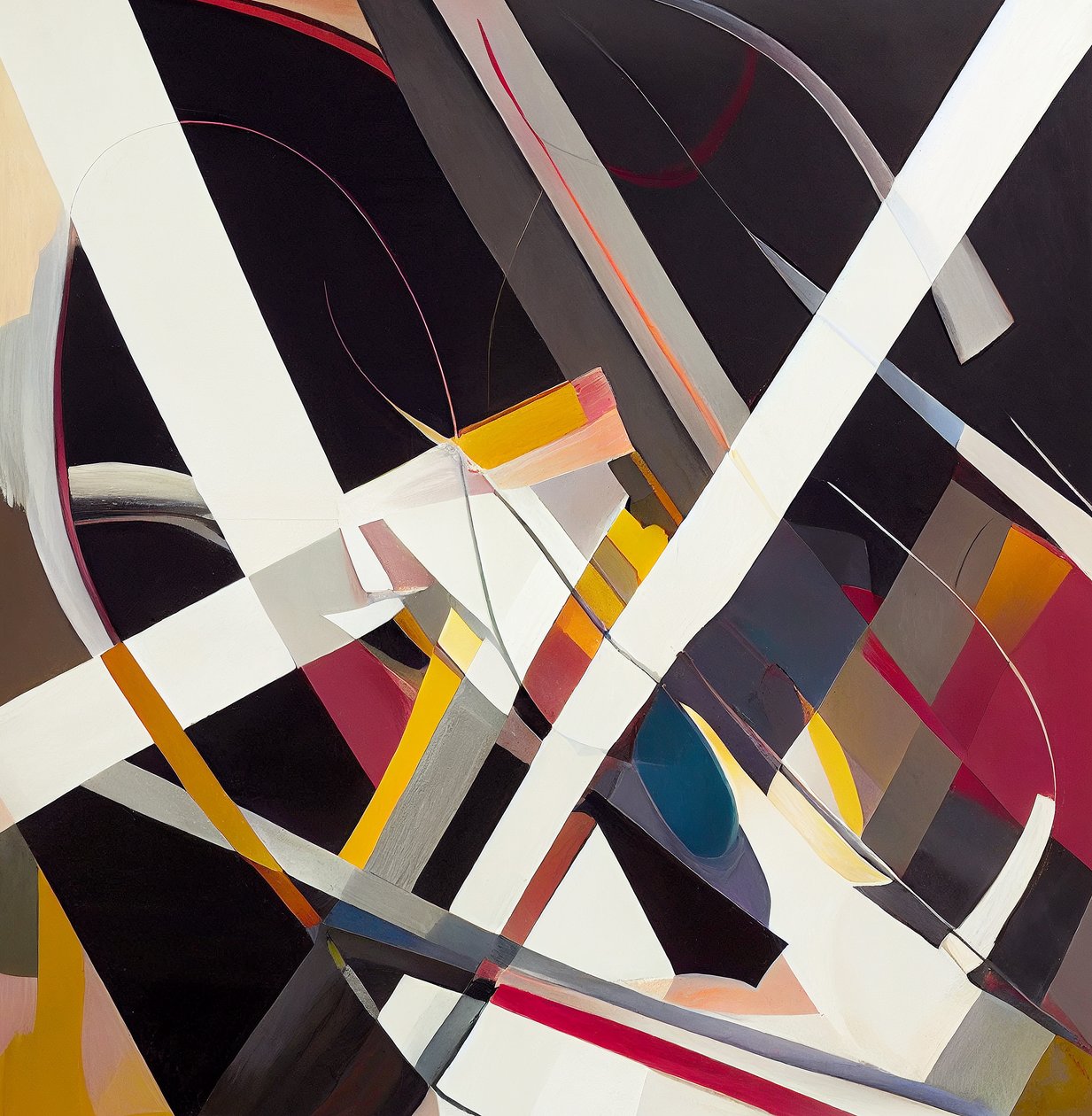 Pintura contemporânea de surrealismo abstrato, impressões de arte mural de F. Abderrahim