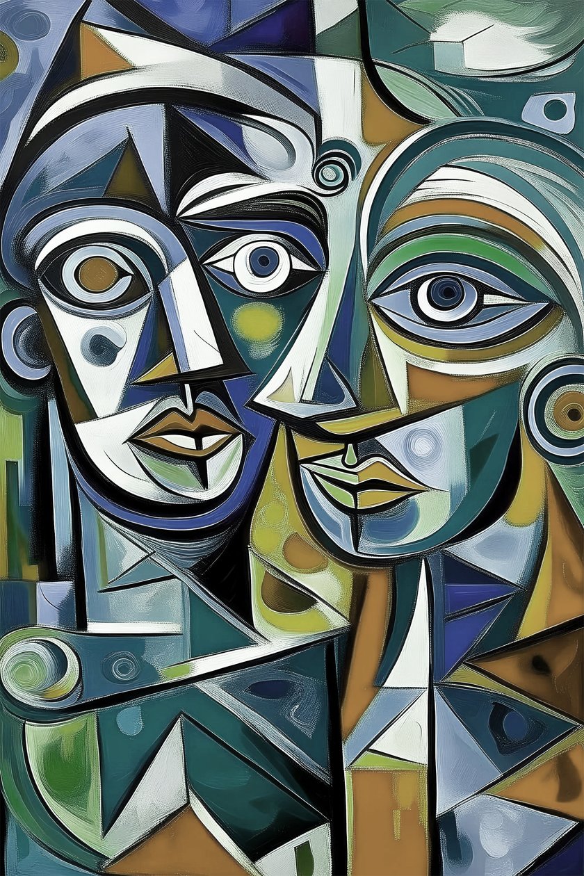 Retrato figurativo, pintura contemporânea expressiva, impressões de arte para decoração de parede de F. Abderrahim