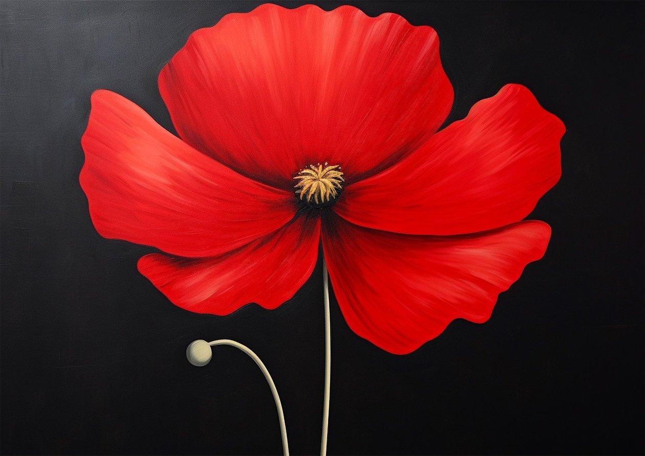 Flor de Hibisco vermelho, decoração de parede floral, impressões de arte em tela online de F. Abderrahim