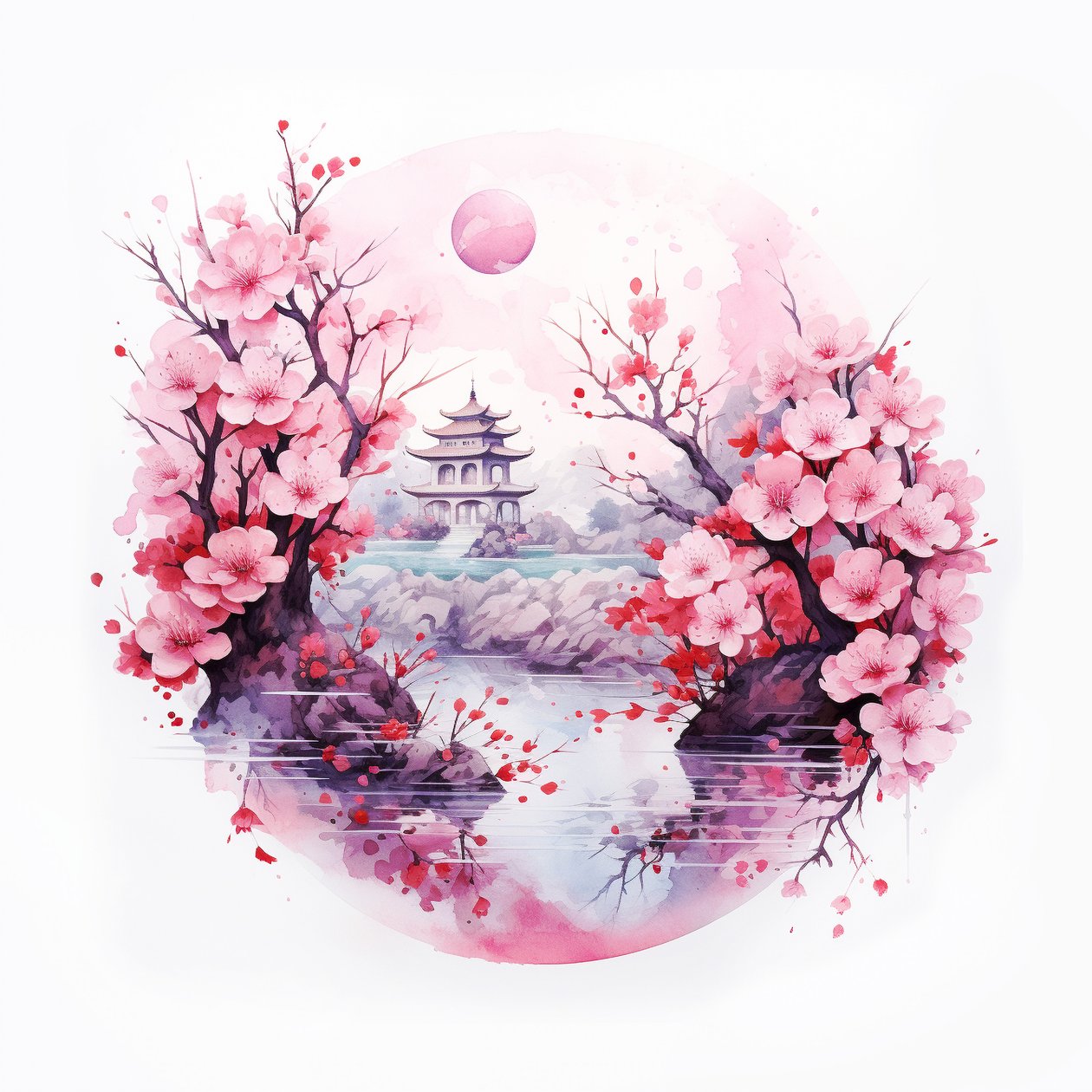 Jardim doméstico tradicional japonês, Posters de ioga, Impressões de arte de parede de meditação de F. Abderrahim