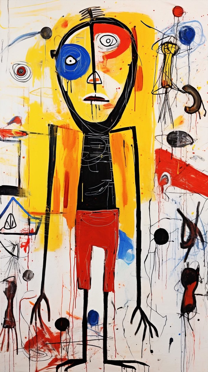 arte de rua figurativa, retrato Metamorphosis, decoração de parede contemporânea de F. Abderrahim