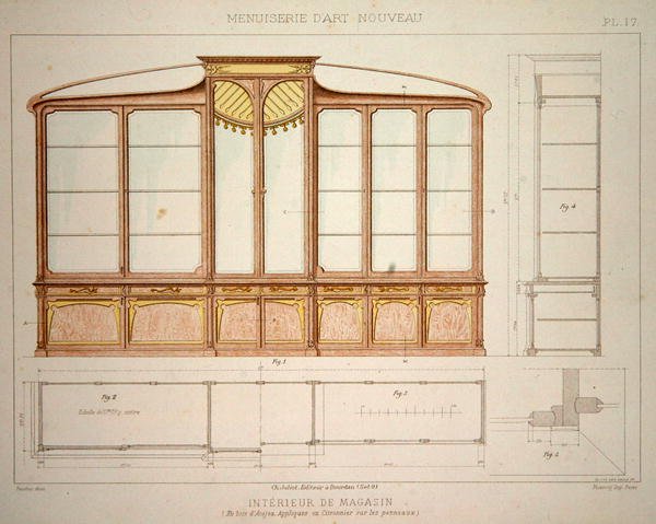 Design para um expositor de loja, ilustração da 