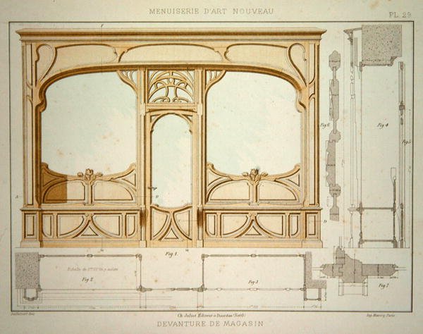 Design para uma fachada de loja, ilustração da 