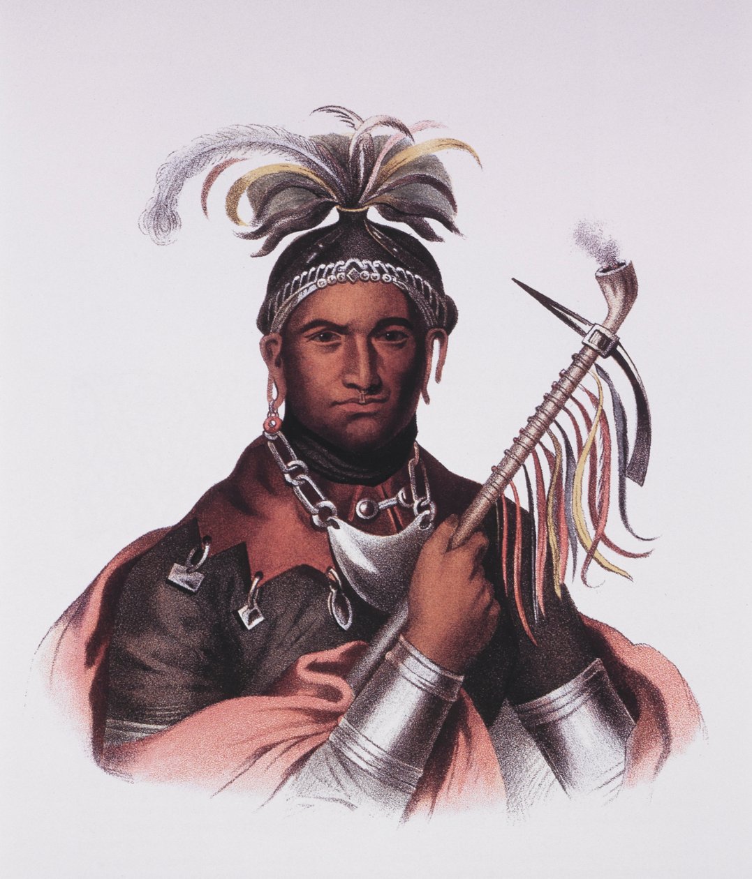 John Abeel Cornplanter Nativo americano (litografia) de F. Bartoli