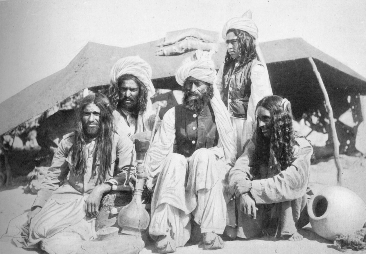 Um grupo de Brahui do Baluchistão Oriental, 1902 de F. Bremner