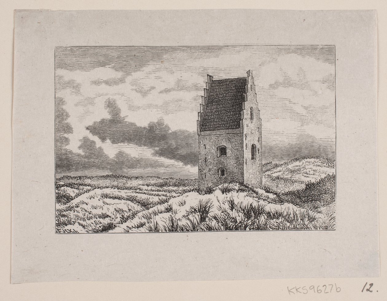 A Igreja Sanded em Skagen de F. Hendriksen