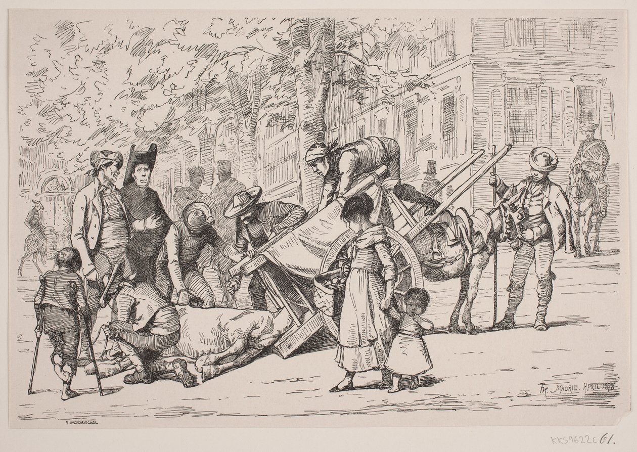 Cena de rua de Madrid de F. Hendriksen