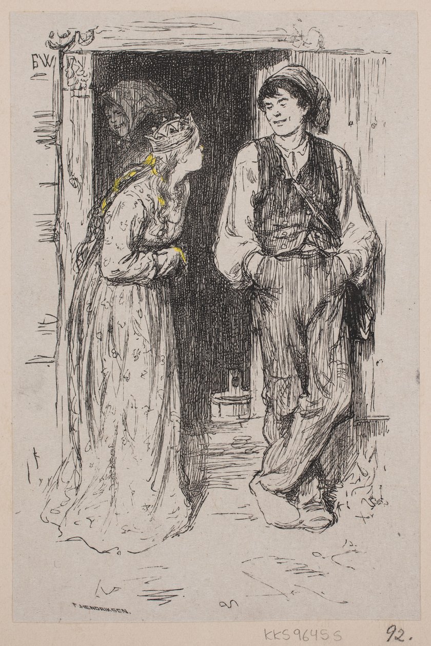 Ilustração para "Cinderela que fez a princesa mentir" de F. Hendriksen
