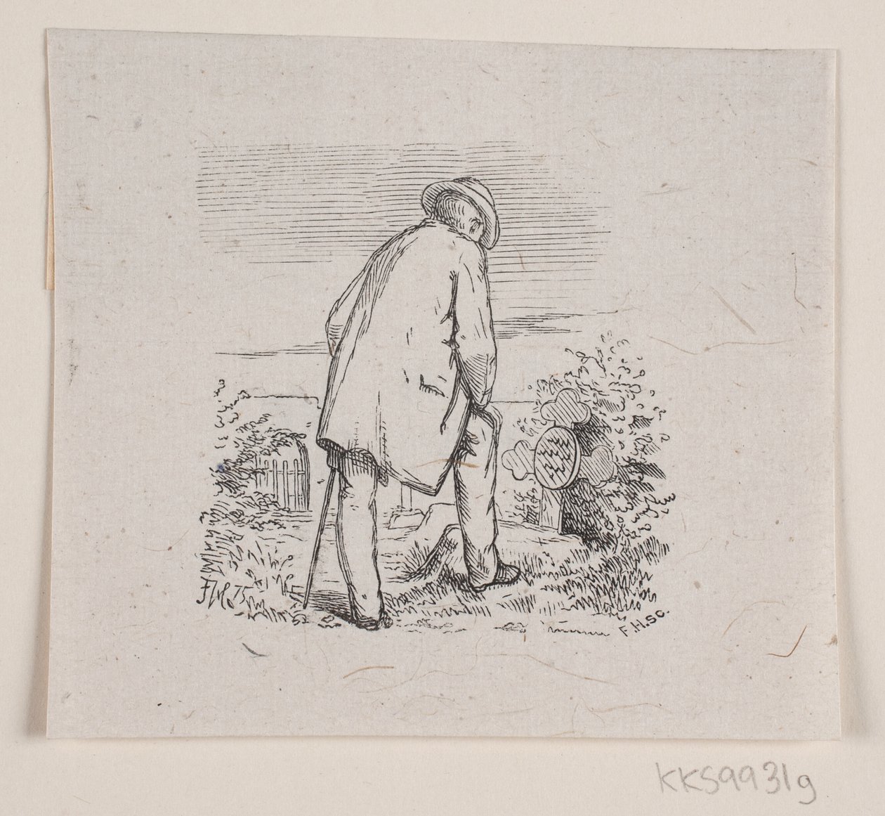 Ilustração para "As últimas horas", poema de H. J. Greensteen de F. Hendriksen