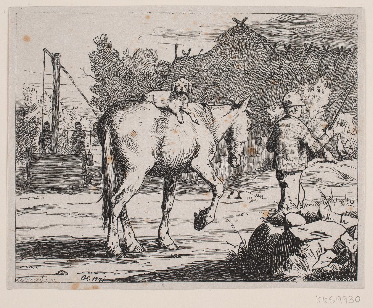Ilustração para um poema de P. Hansen de F. Hendriksen