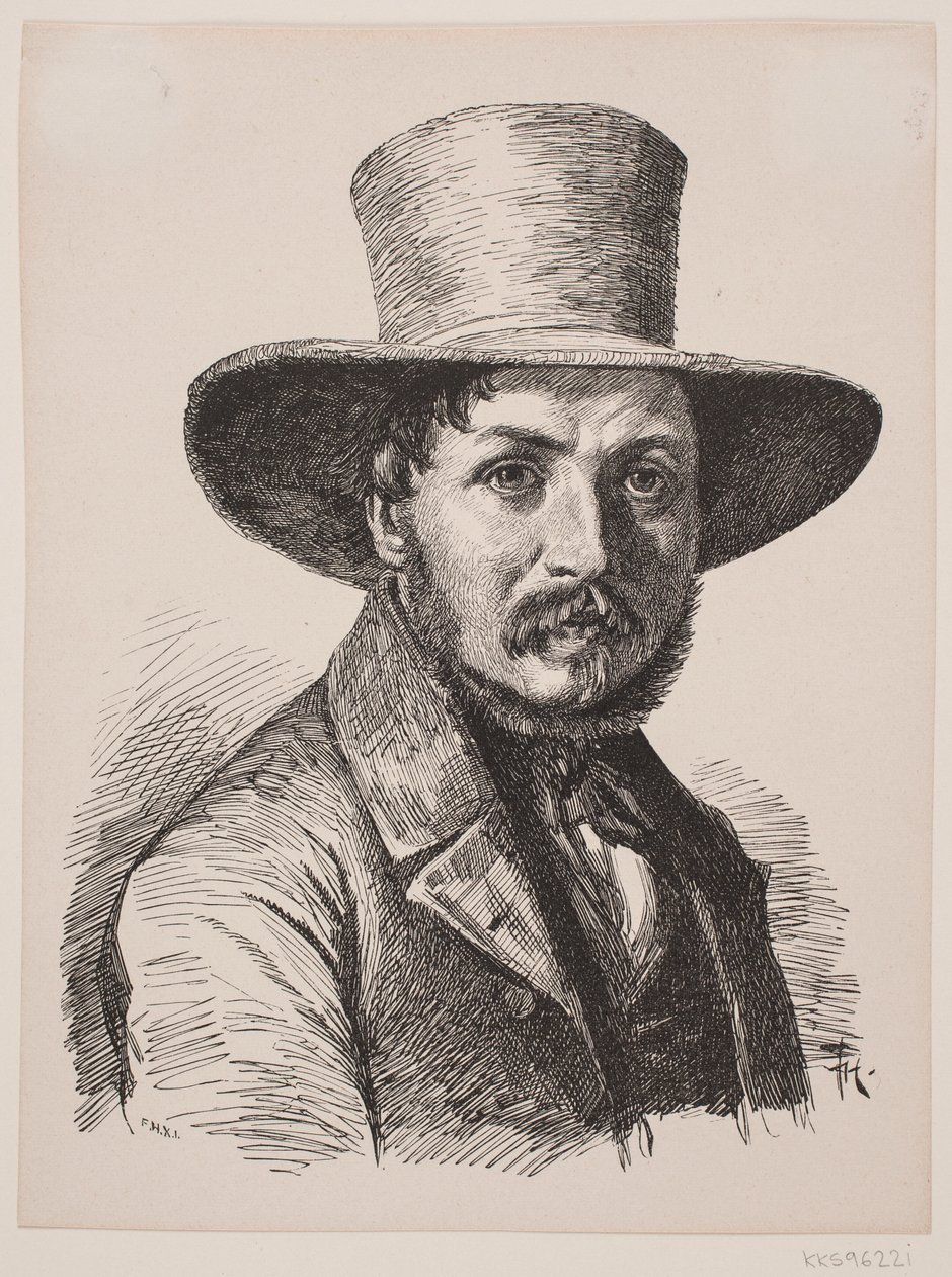 Retrato de Christen Kobke de F. Hendriksen