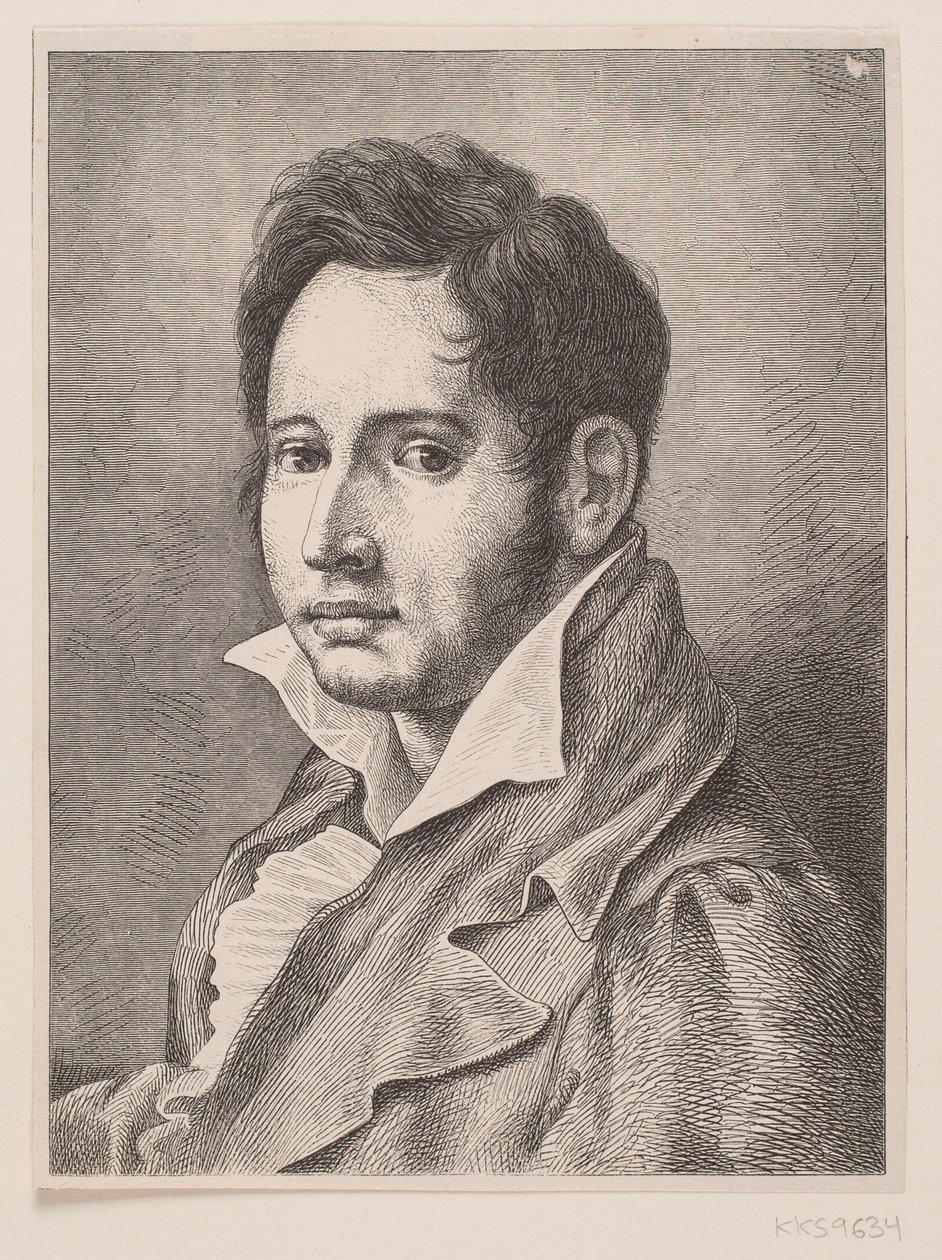 Retrato de Oehlenschläger de F. Hendriksen