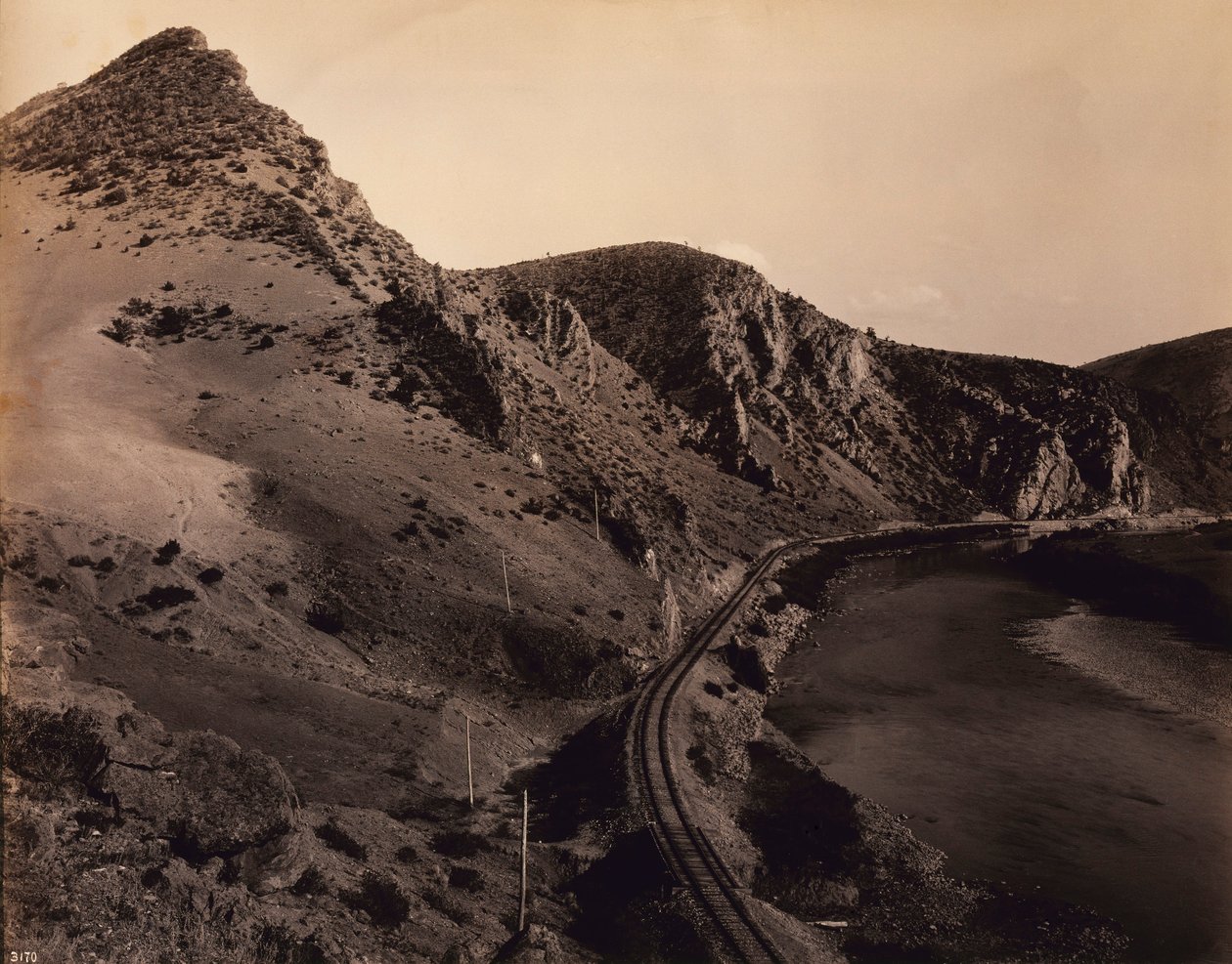 Entrada leste, Jefferson Canyon, para a Northern Pacific Railroad de F. Jay Haynes