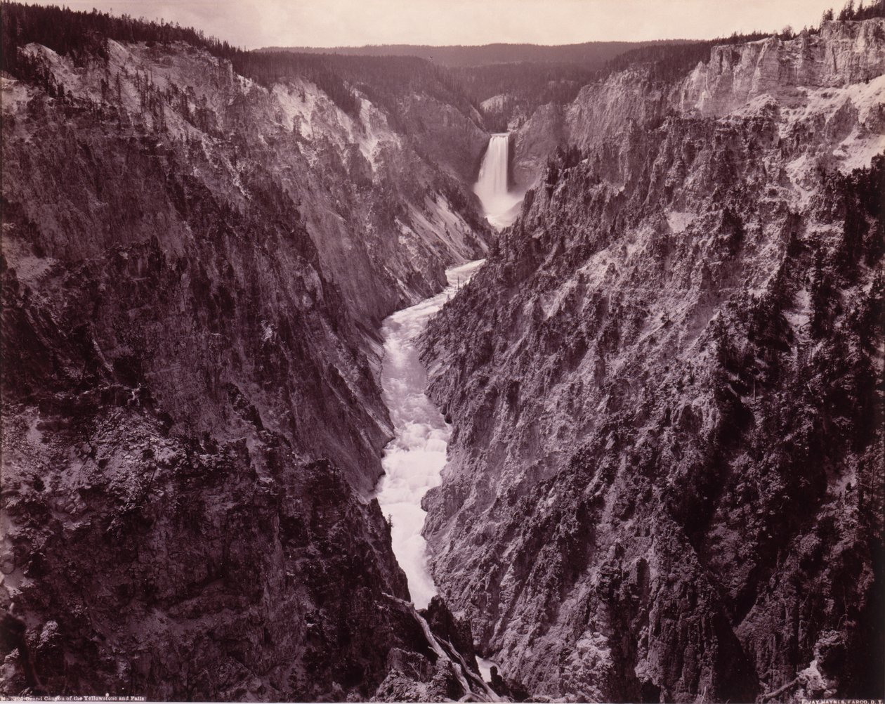 Grand Canyon de Yellowstone e Cataratas de F. Jay Haynes