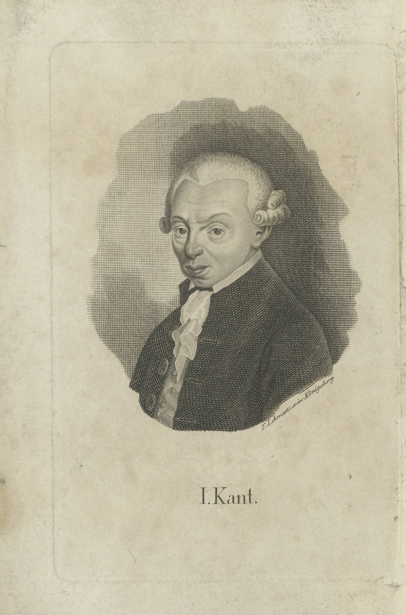 Retrato de Immanuel Kant 1724-1804, ca 1820. de F. L. Lehmann