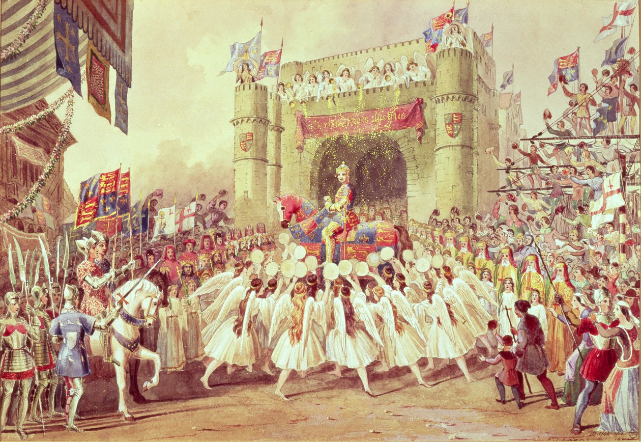 &39;The Shower of Gold&39;, cena da produção de Charles Kean de Henry V, Princess Theatre, 1859 de F. Lloyds