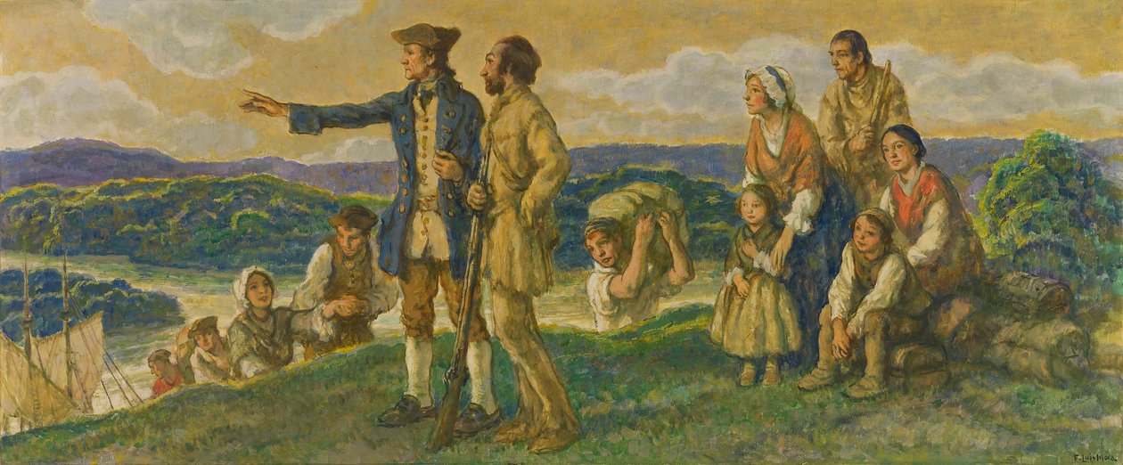 Chegada do Coronel John Donaldson (desenho para mural) de F. Luis Mora