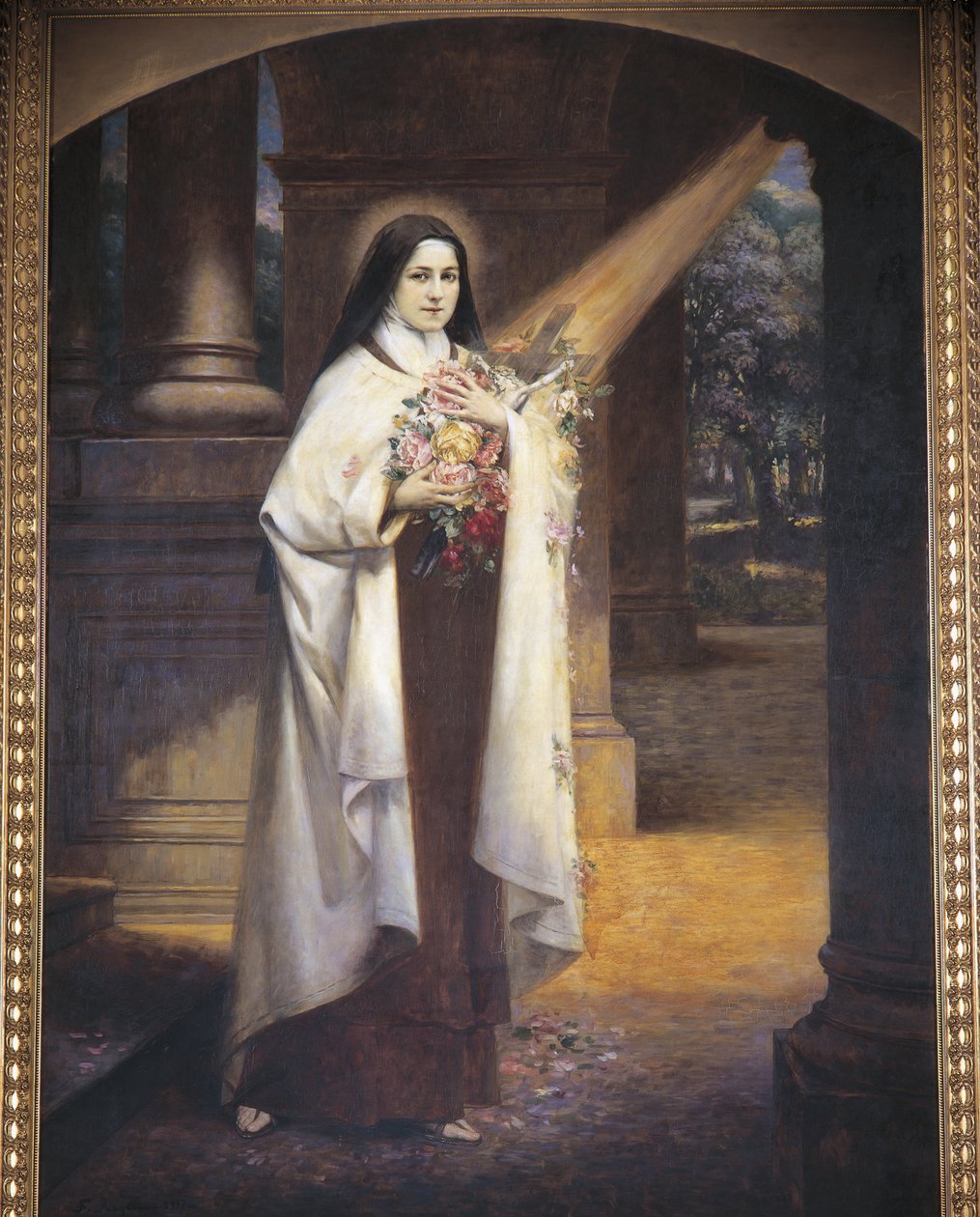 Santa Teresa de Lisieux, século XX (pintura mural) de F. Roytelet