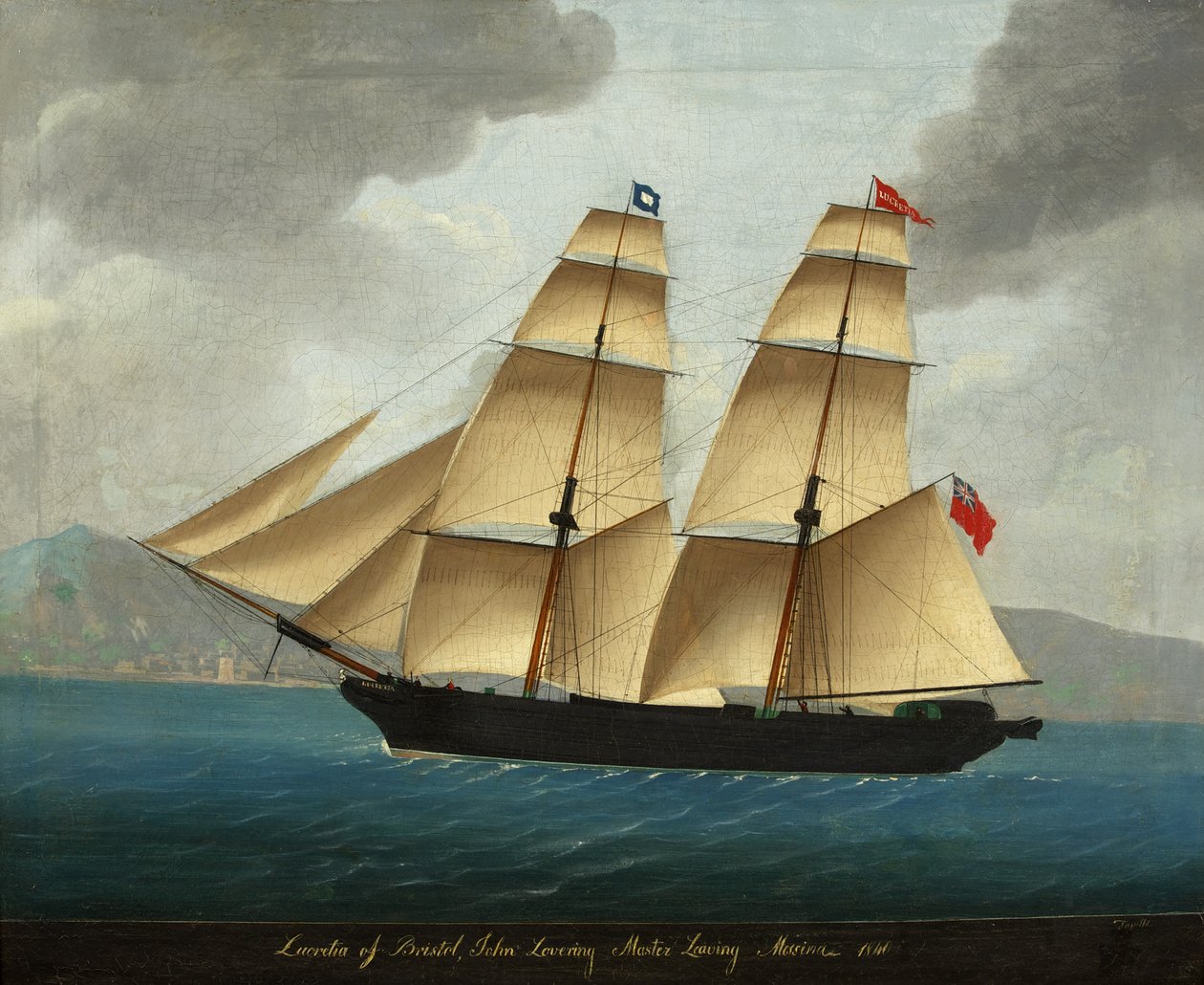 A &39;Lucretia&39; de Bristol saindo de Messina de F. Tavilla